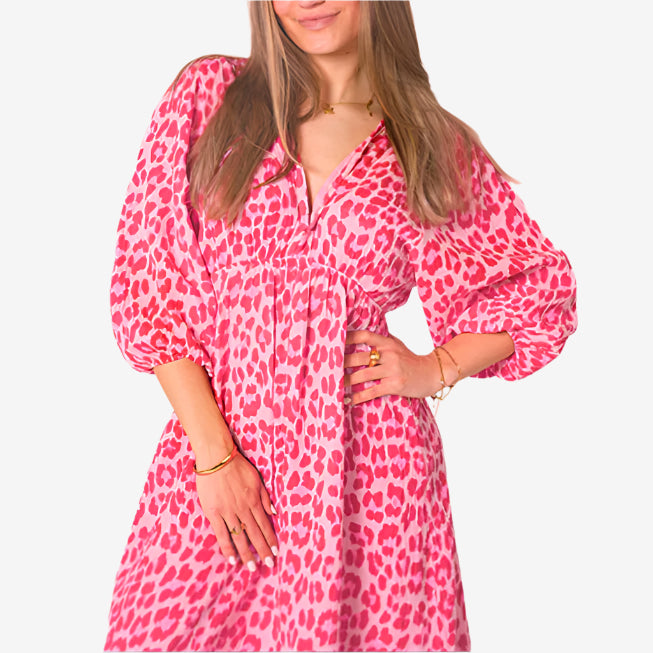 Rosetta™ Vestido con estampado de leopardo