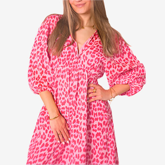 Rosetta™ Vestido con estampado de leopardo