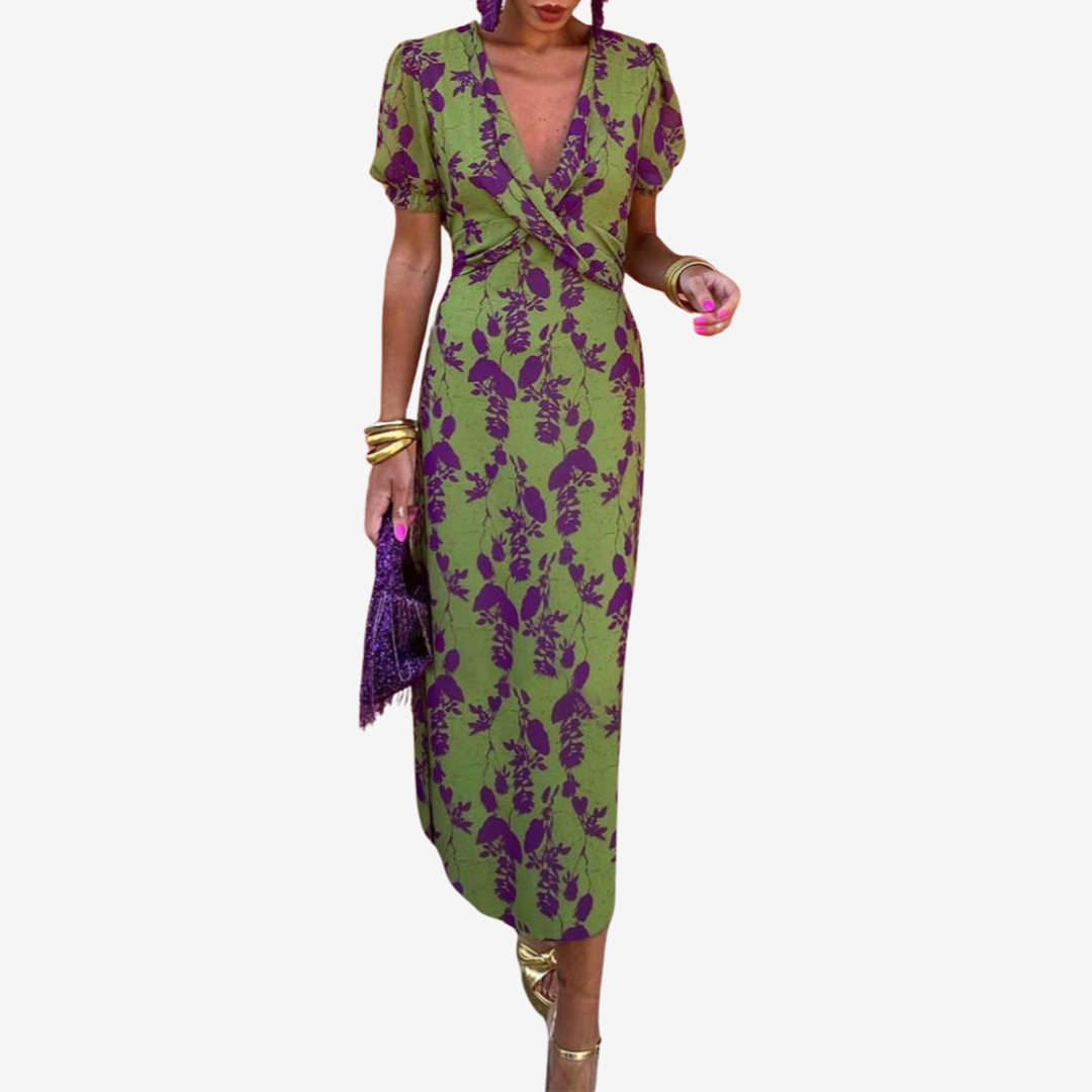 Aliénor™ vestido con escote en V trenzado