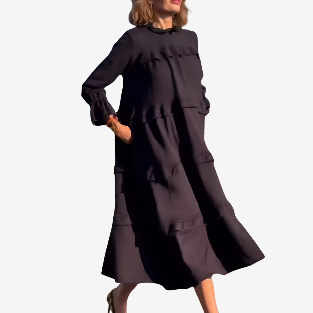 Lauren™ Vestido midi con volante