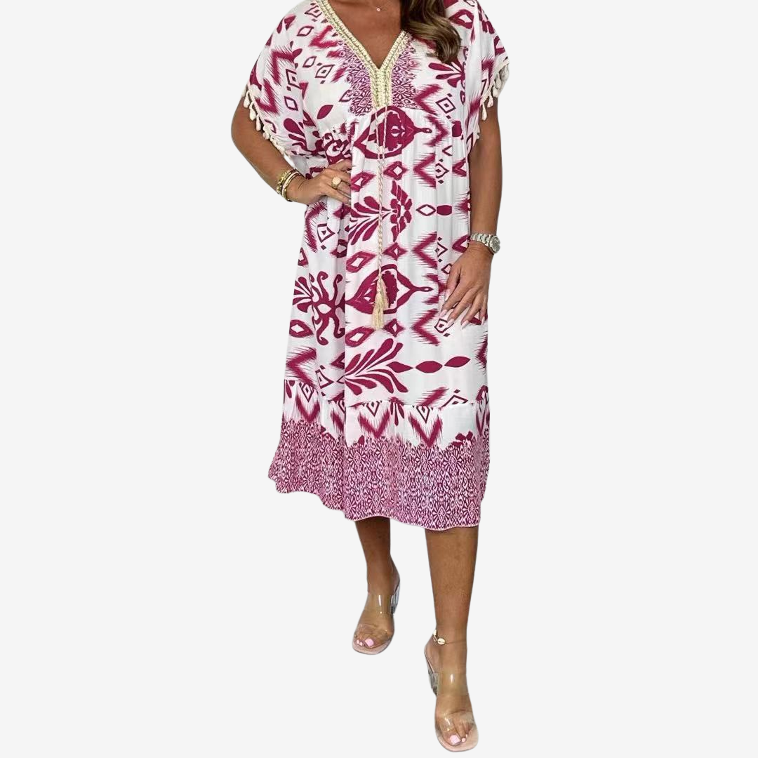 Solina™ MIDI estampado bohemio