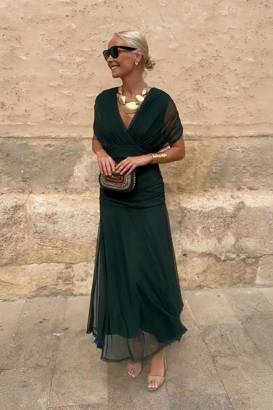 Vestido de ceremonia Louise Lange, elegante, con escote en V