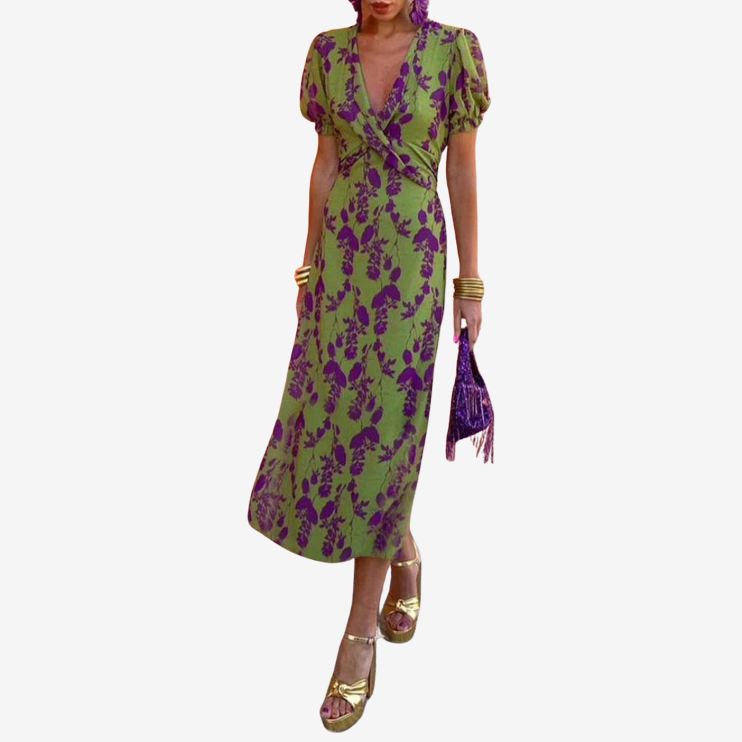 Aliénor™ vestido con escote en V trenzado