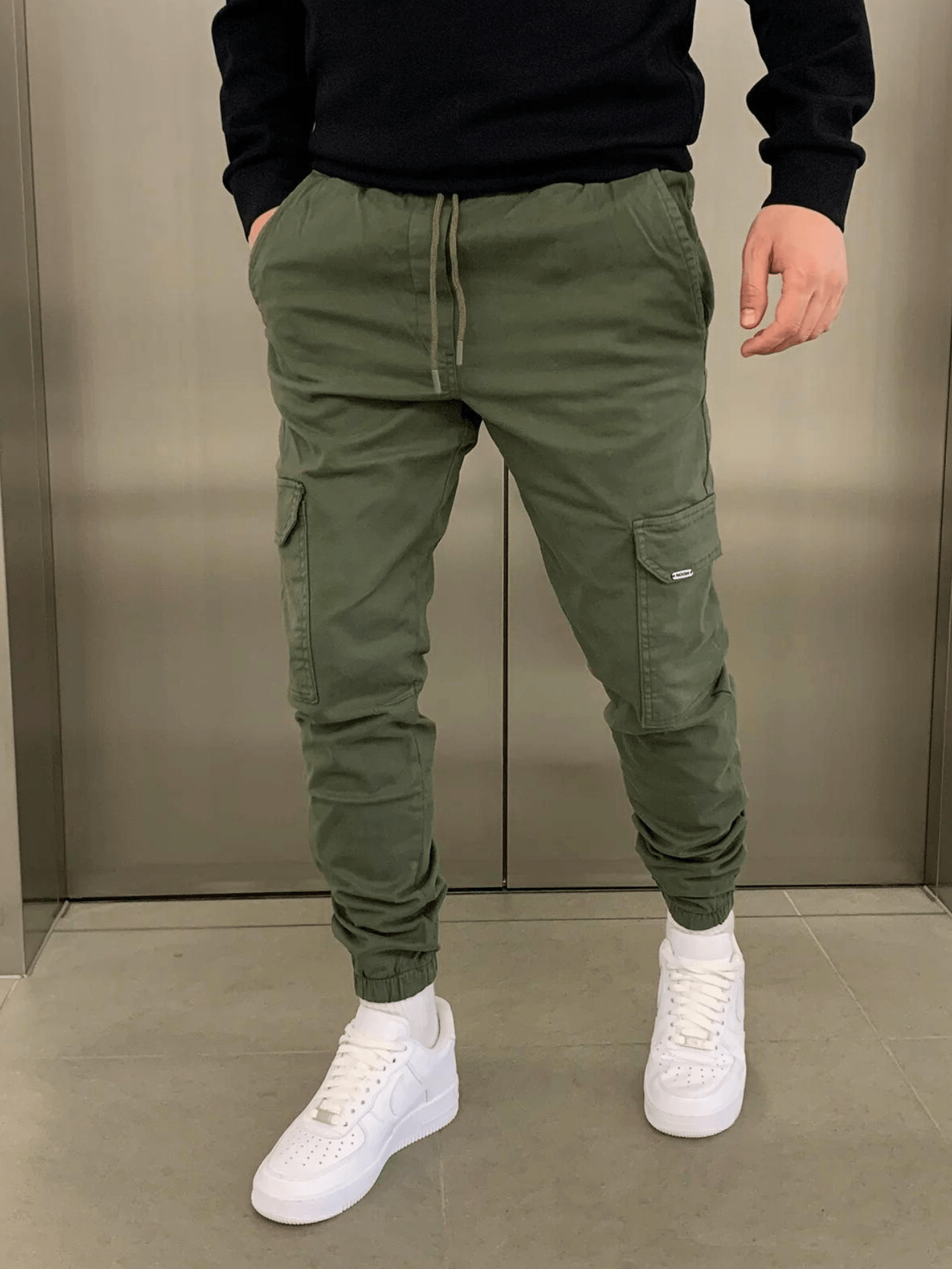 Laluna | Pantalón jogger cargo de ajuste 1+1 gratis