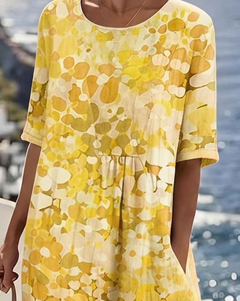 Martina | Vestido estampado holgado