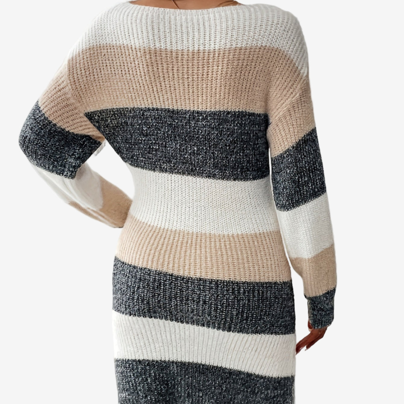 Elestte™ Vestido de punto a rayas