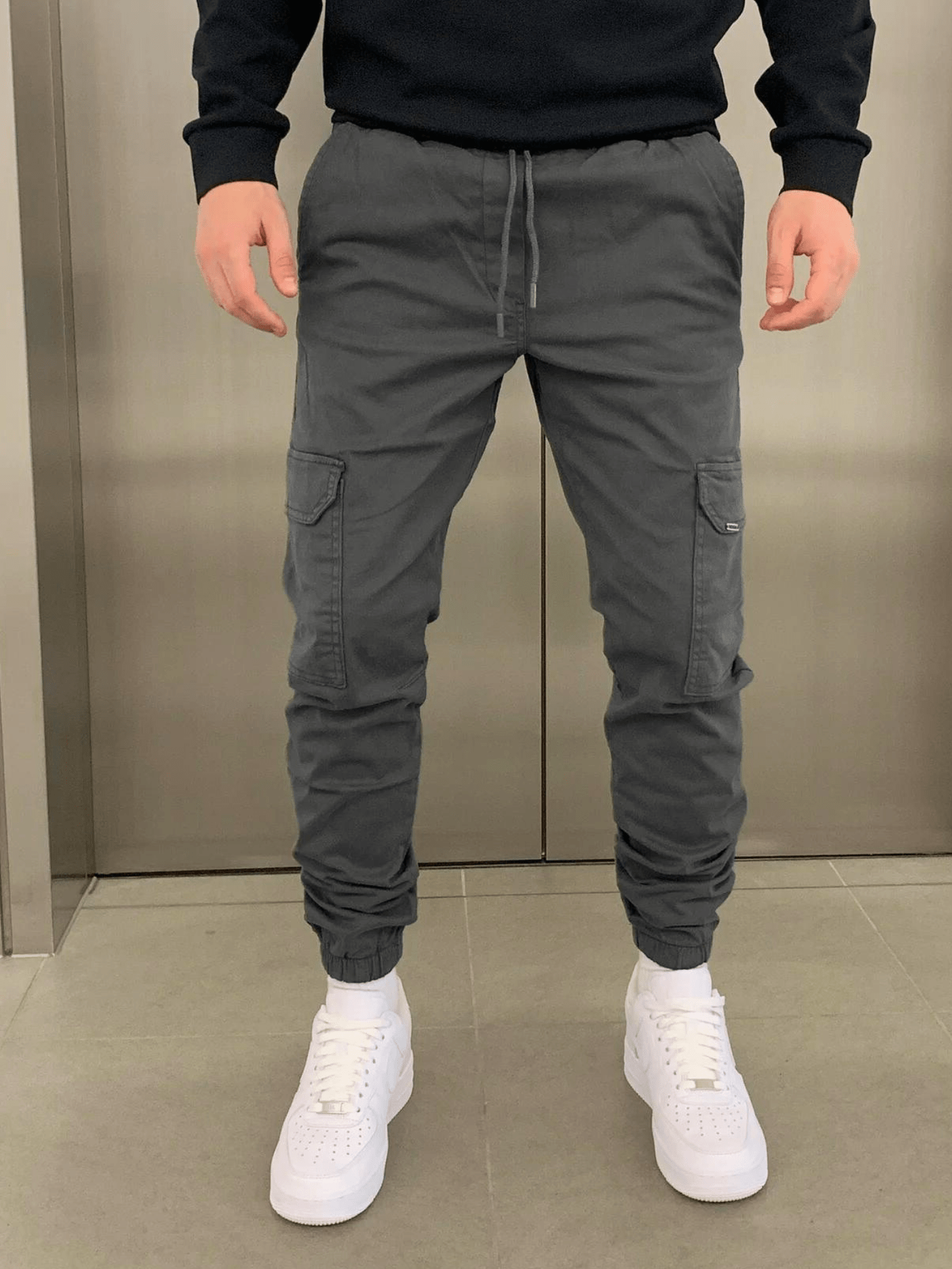 Laluna | Pantalón jogger cargo de ajuste 1+1 gratis