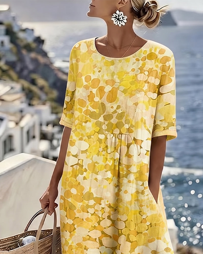 Martina | Vestido estampado holgado