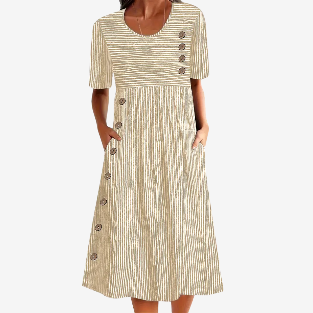 Liora™ Midi a rayas retro