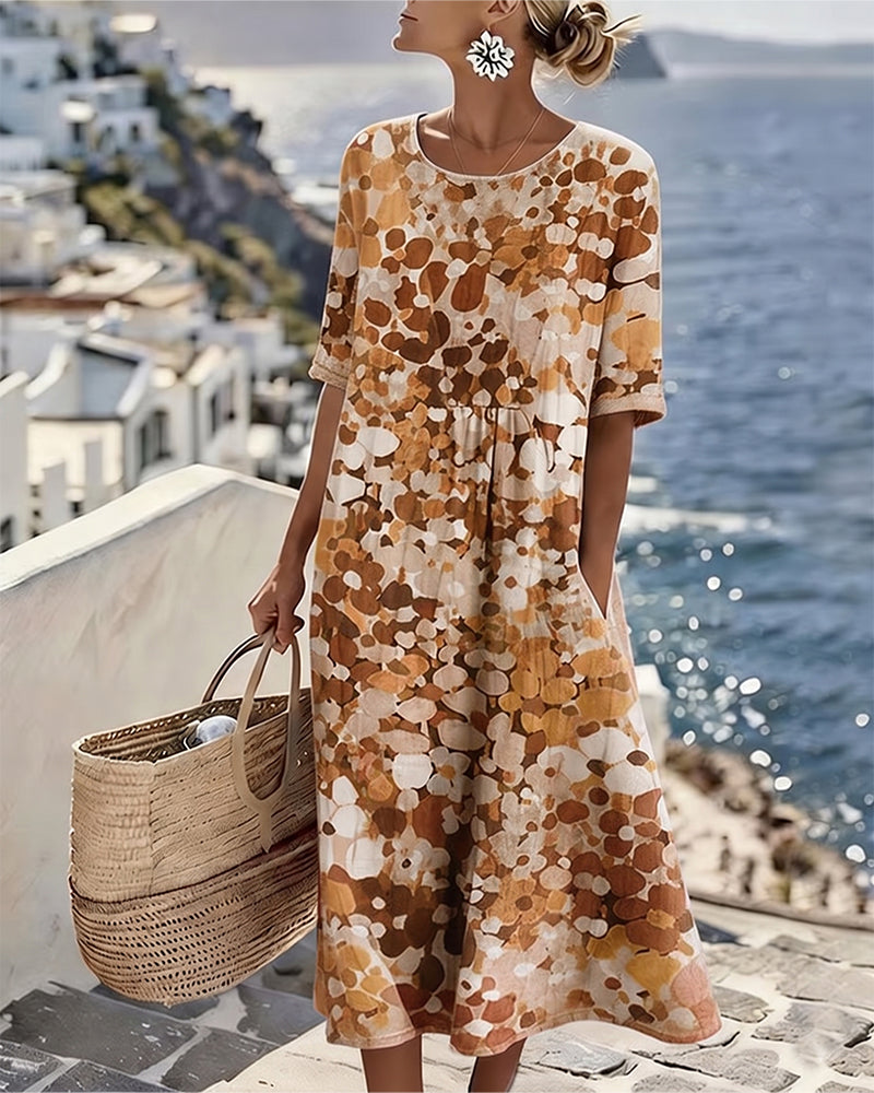 Martina | Vestido estampado holgado