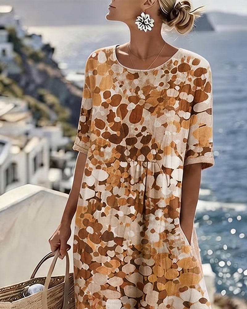 Martina | Vestido estampado holgado