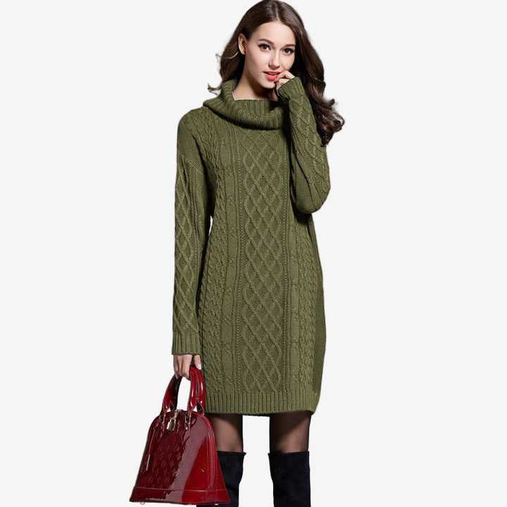 Amira™ Vestido de punto con cuello alto