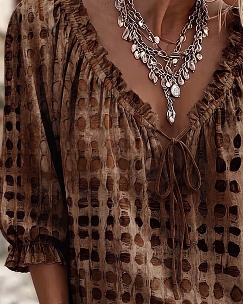 Blusa de lunares con lazos