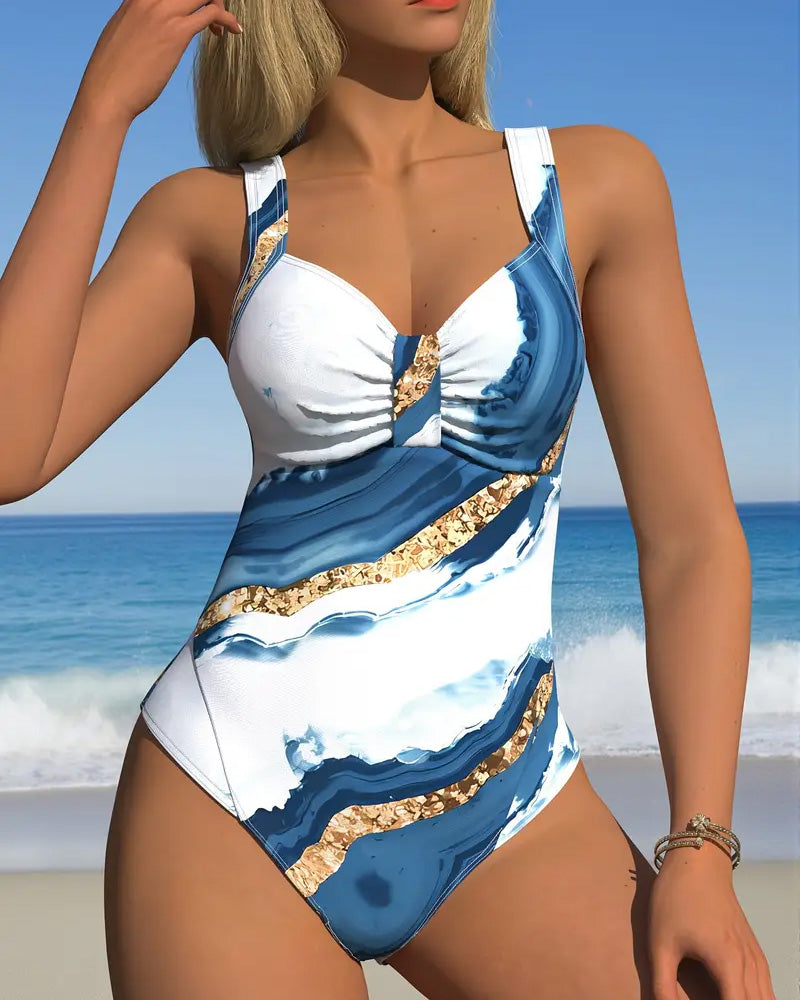 Bikini de una pieza estampado