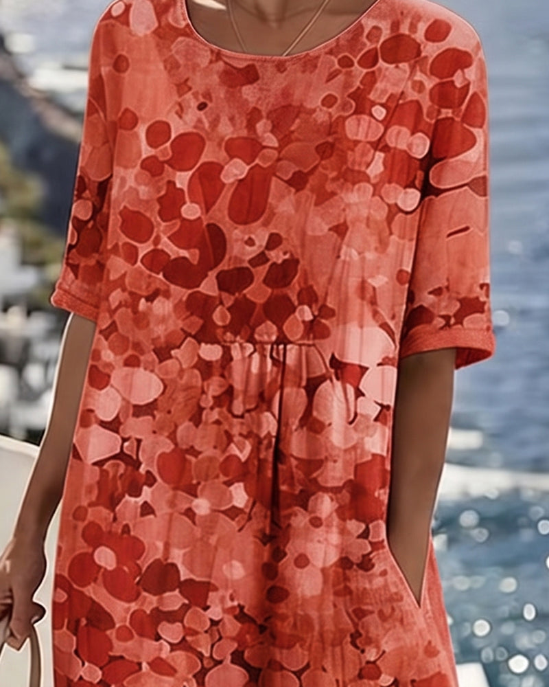Martina | Vestido estampado holgado