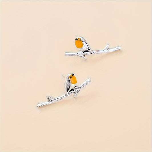 Pendientes de pájaro de dibujos animados
