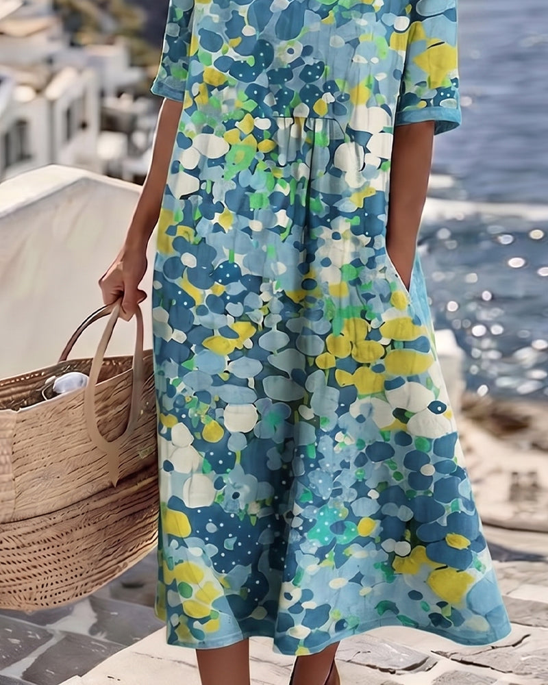 Martina | Vestido estampado holgado