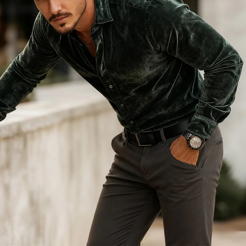 CAMISA DE TERCIPELO ELITE