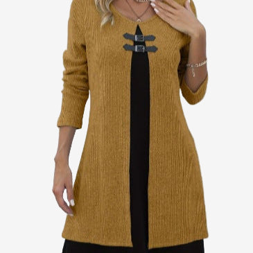 Elora™ Vestido de punto chic con contraste