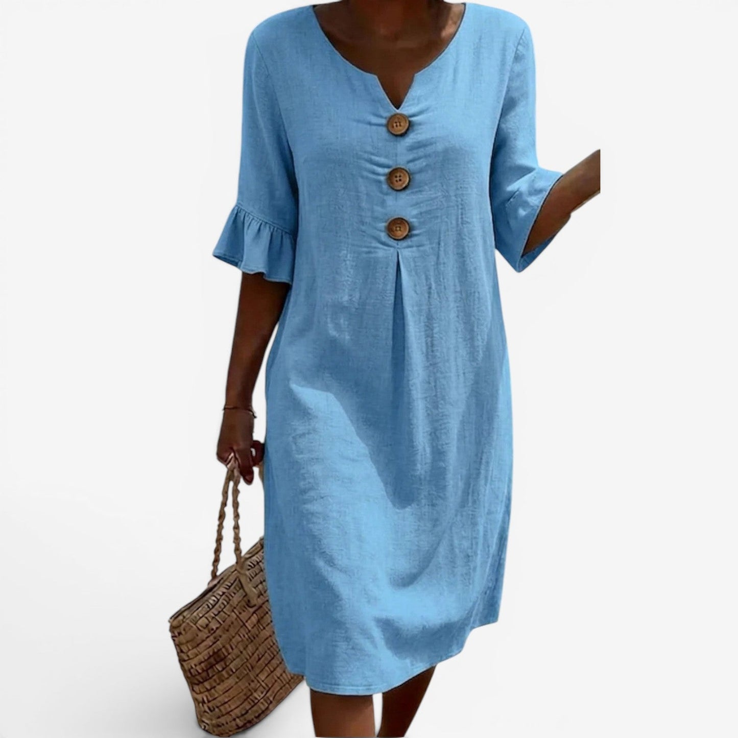 Adelaine™ Vestido midi con botones