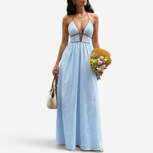 Maureen™ Vestido largo de rayas