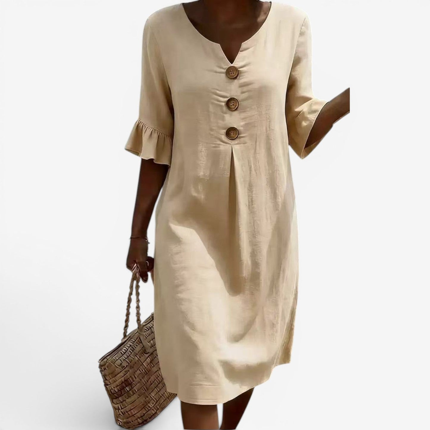 Adelaine™ Vestido midi con botones