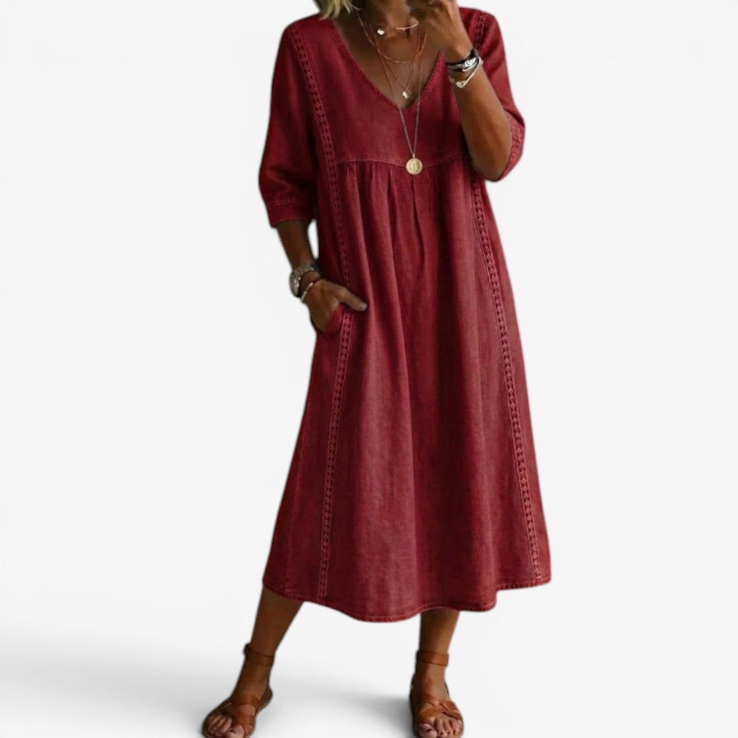 Carolline™ Vestido de verano con bordados