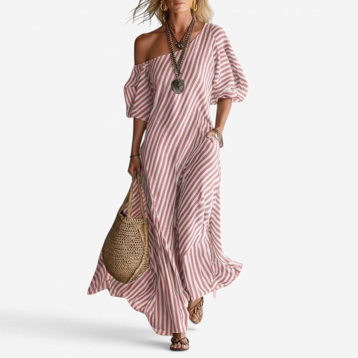 Izzy™ Vestido maxi con hombros descubiertos