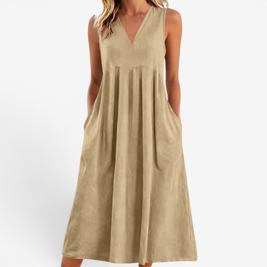 Suzaine™ Vestido midi acampanado