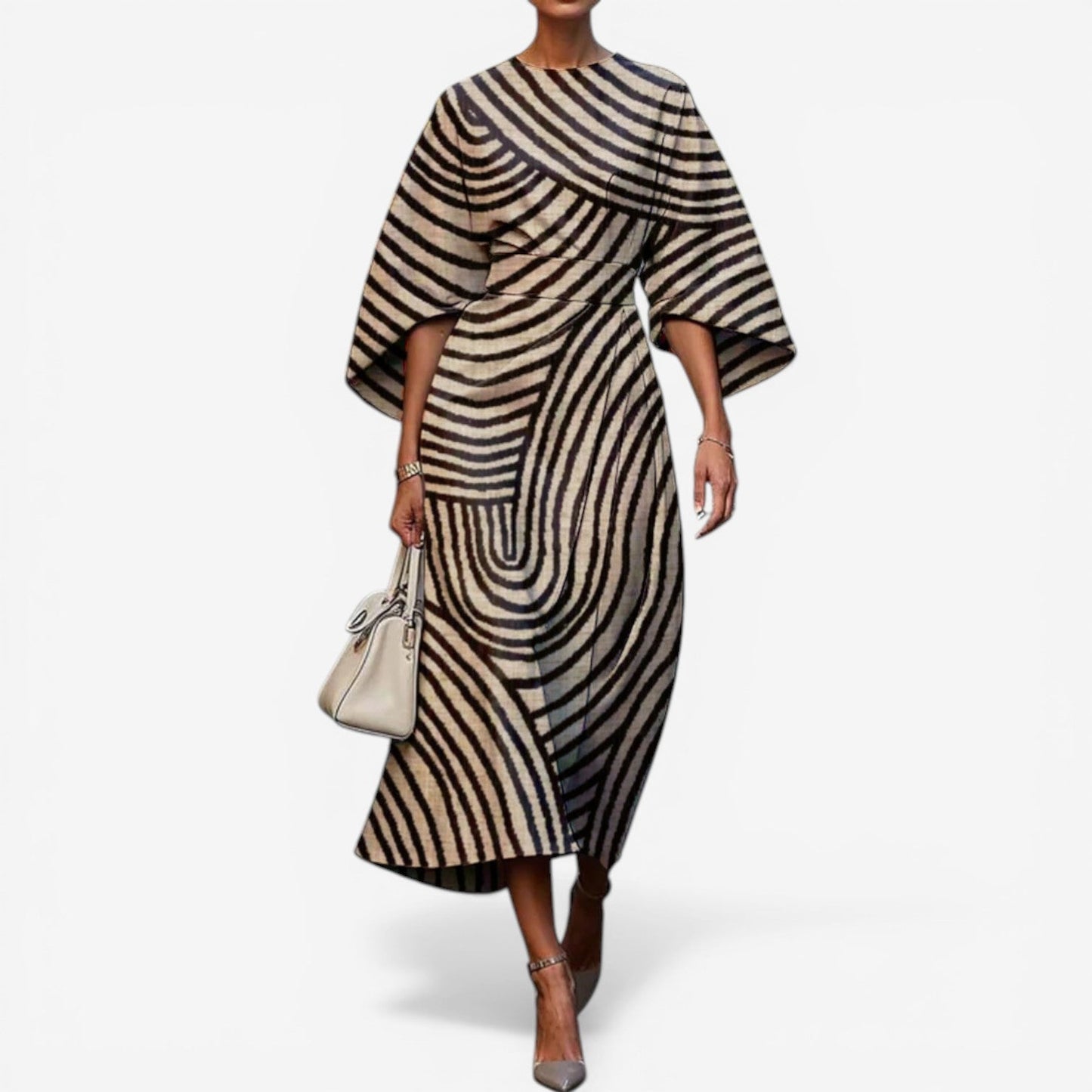 Zaquia™ Vestido midi estampado
