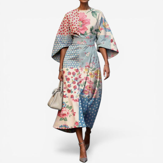 Zaquia™ Vestido midi estampado