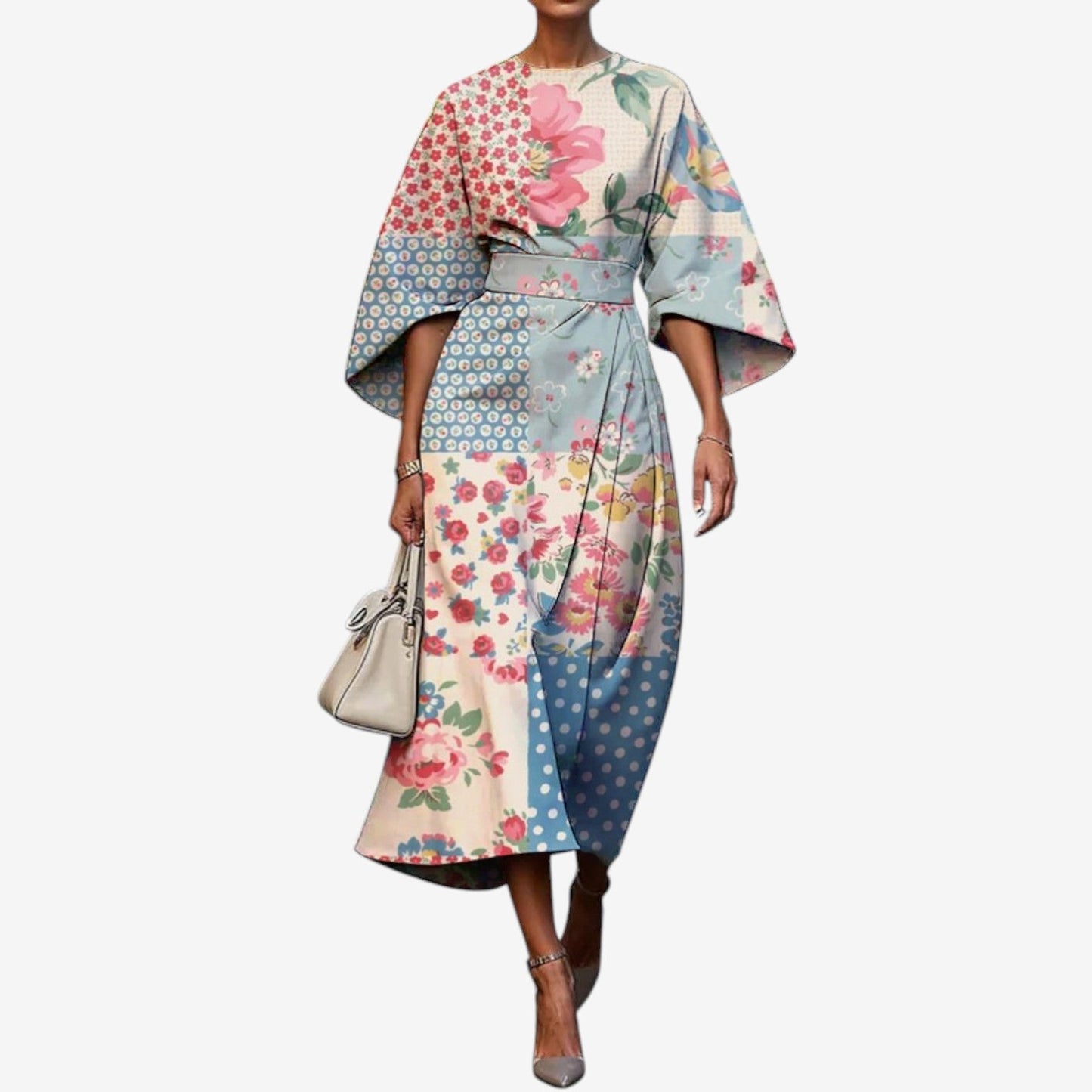 Zaquia™ Vestido midi estampado