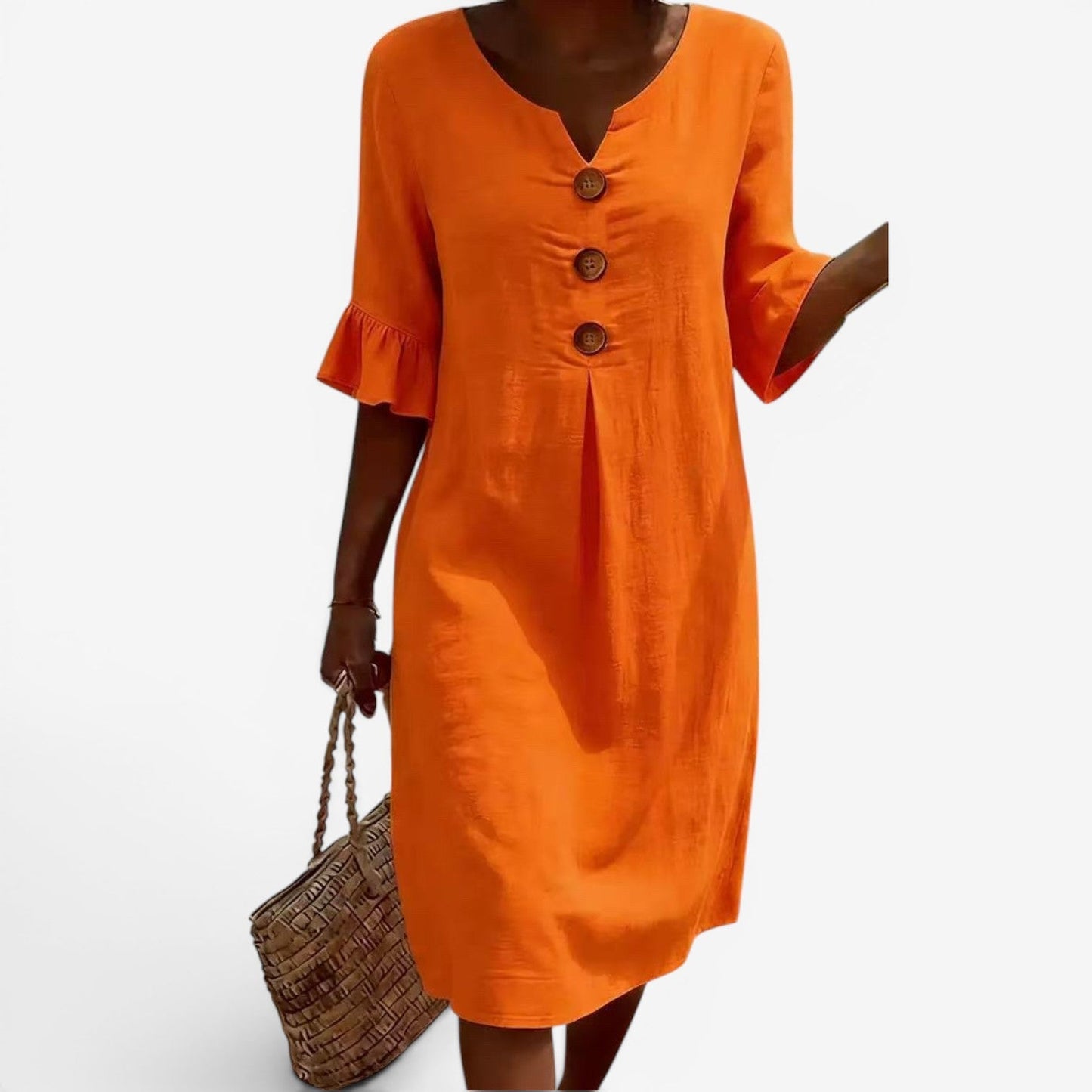 Adelaine™ Vestido midi con botones