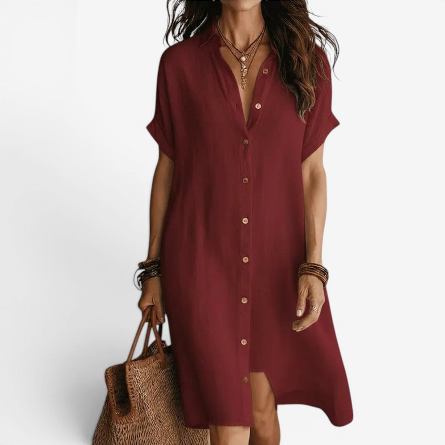Jenny™ Vestido camisero de lino