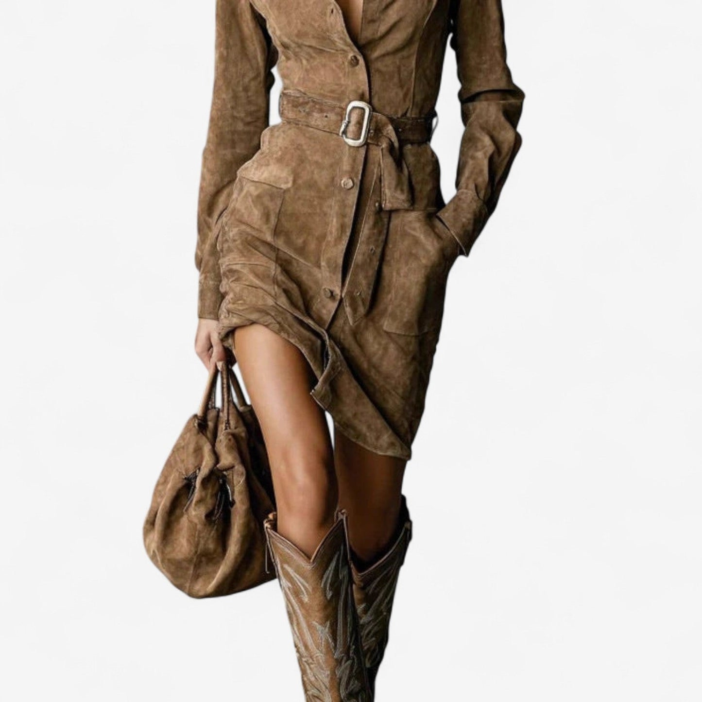 Betty™ Vestido color camello