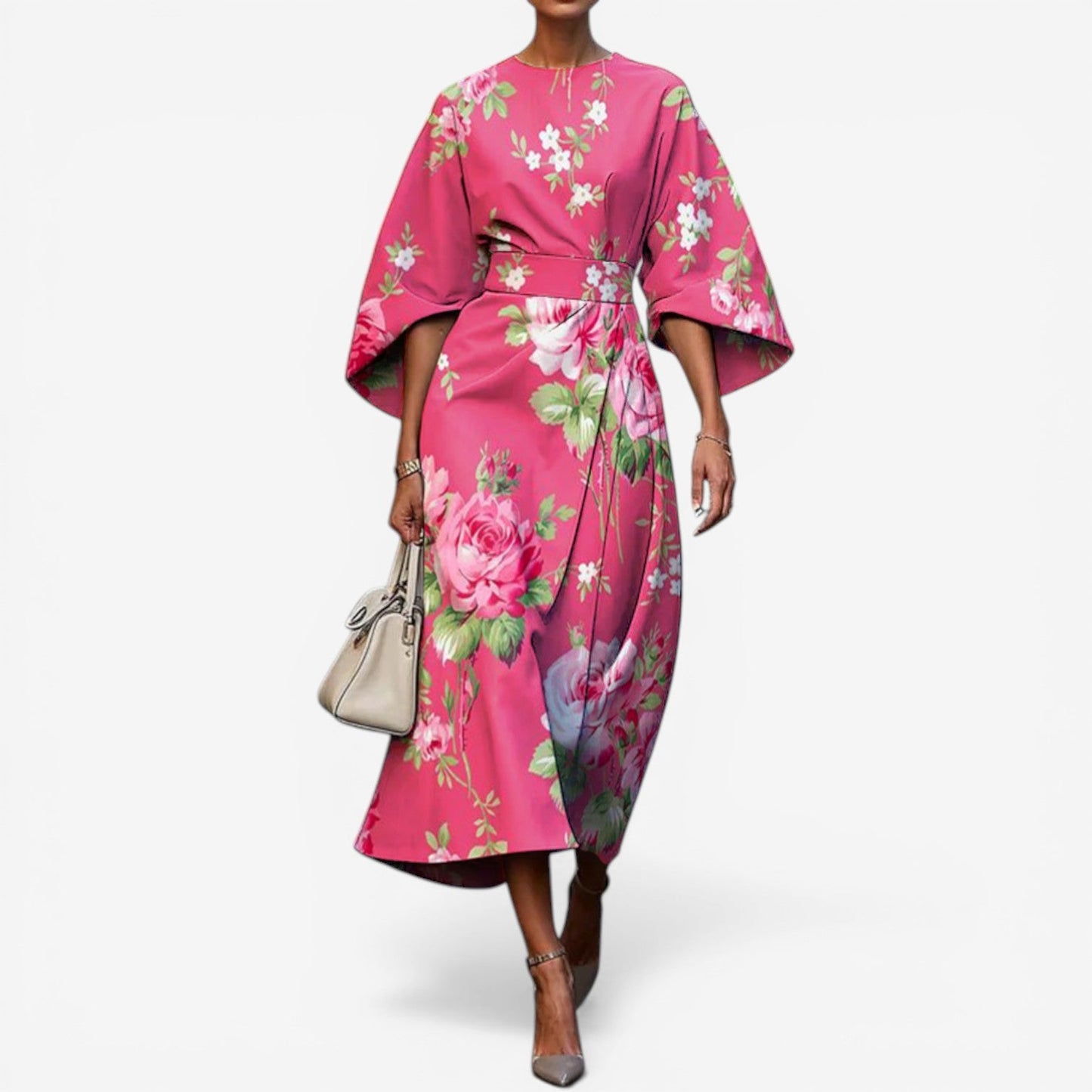 Zaquia™ Vestido midi estampado