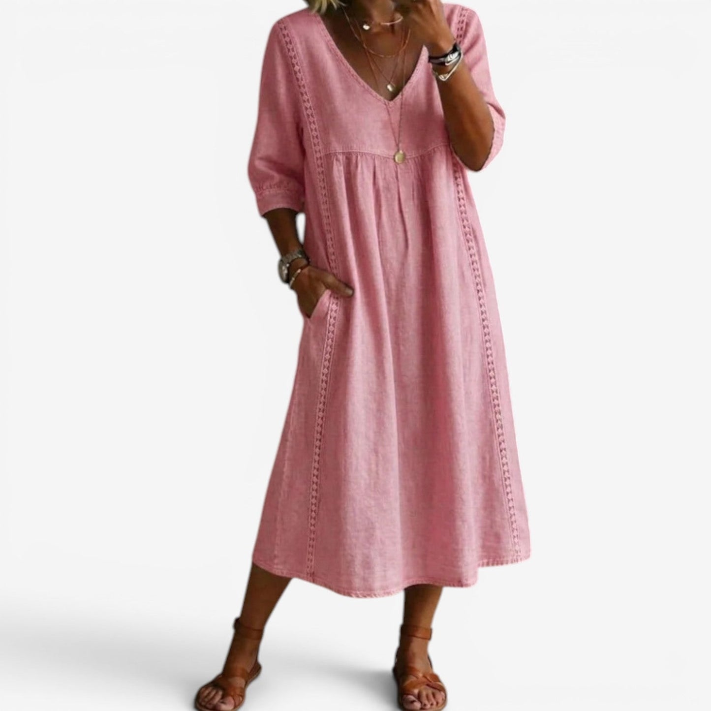 Carolline™ Vestido de verano con bordados