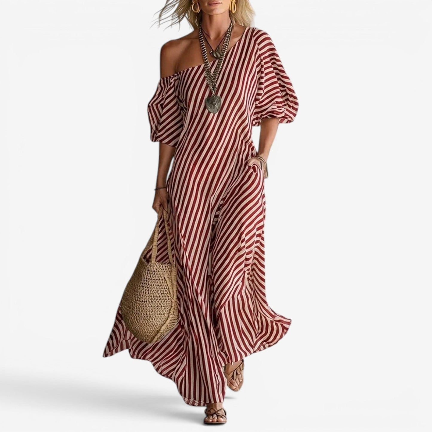 Izzy™ Vestido maxi con hombros descubiertos
