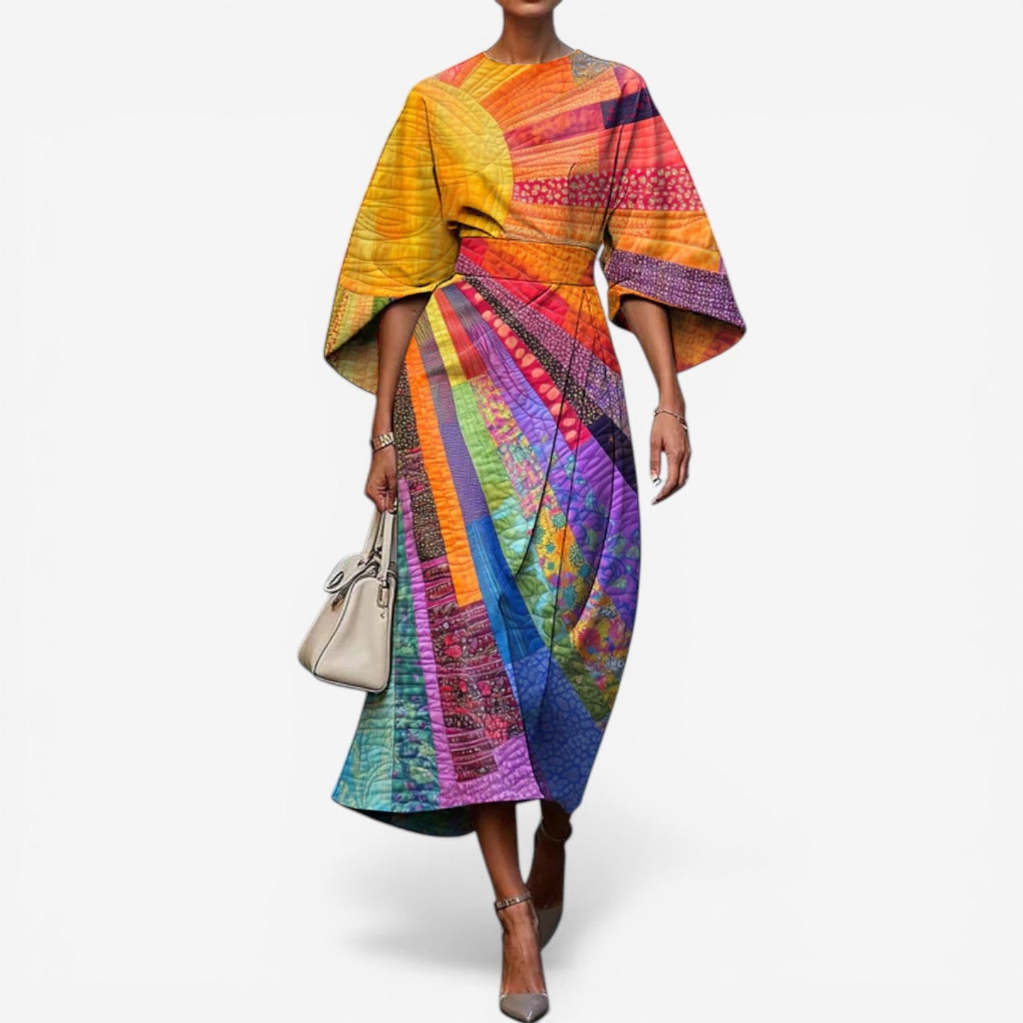 Zaquia™ Vestido midi estampado