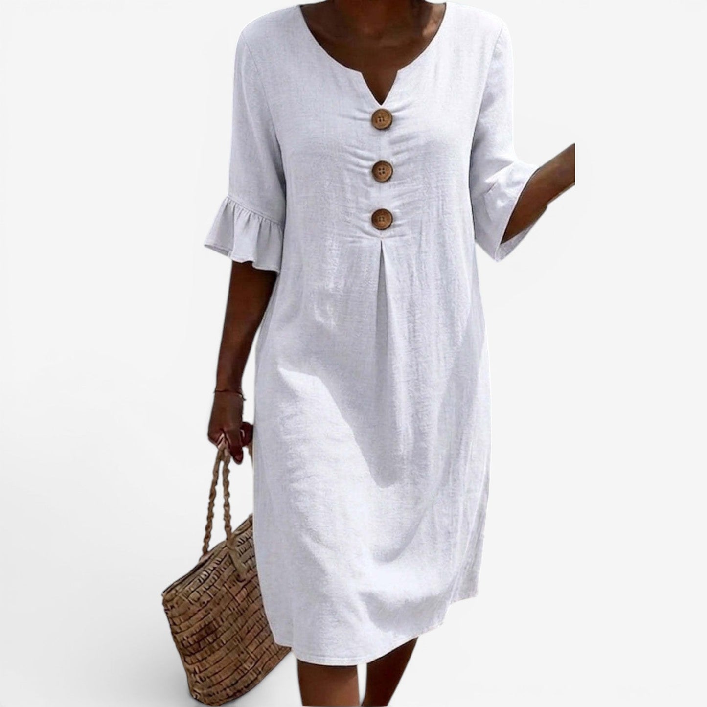Adelaine™ Vestido midi con botones