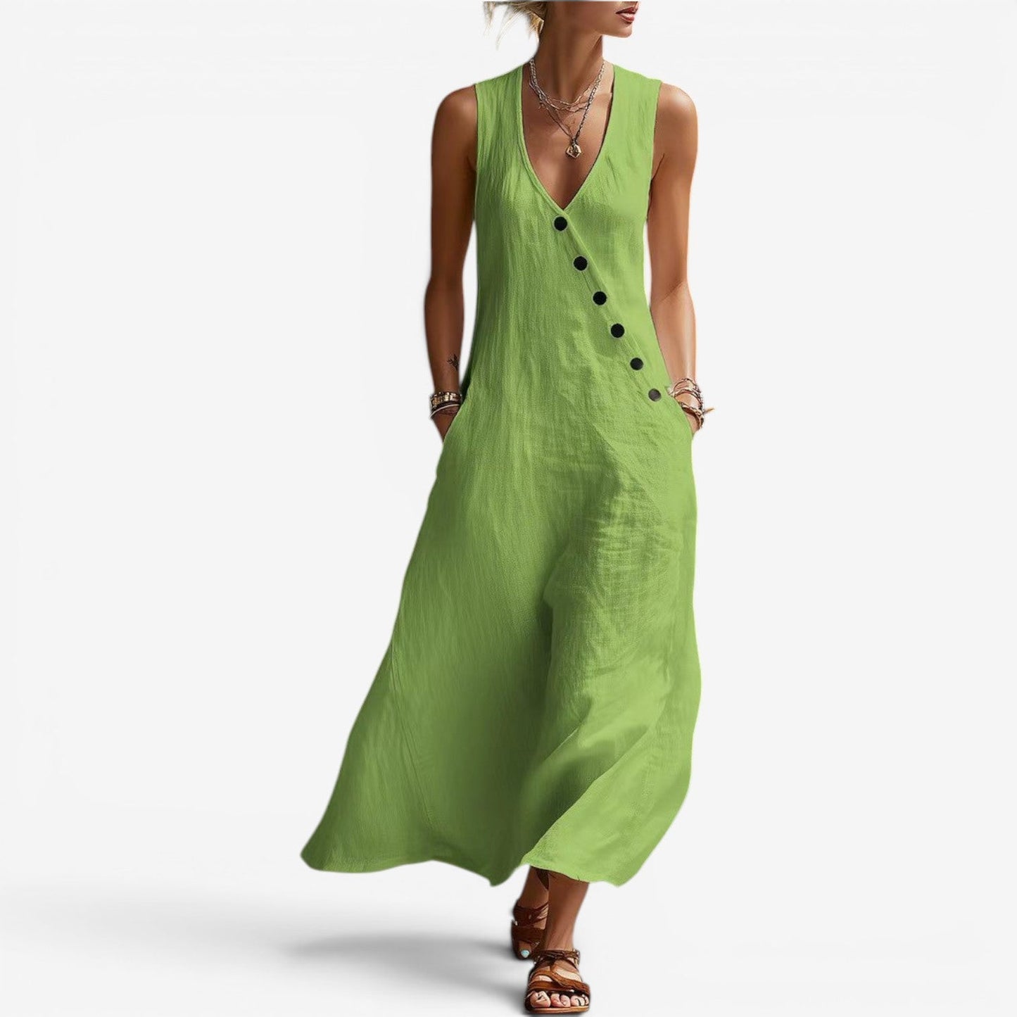 Jannah™ Vestido maxi sin mangas