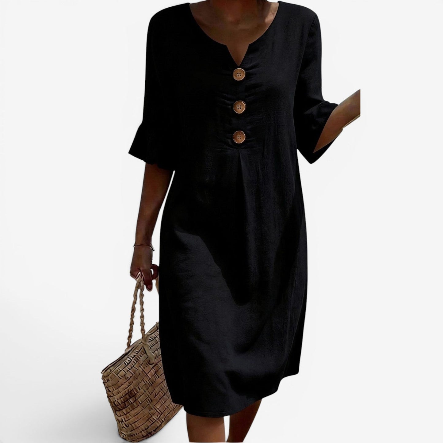 Adelaine™ Vestido midi con botones