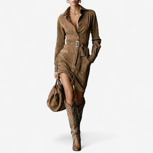 Betty™ Vestido color camello