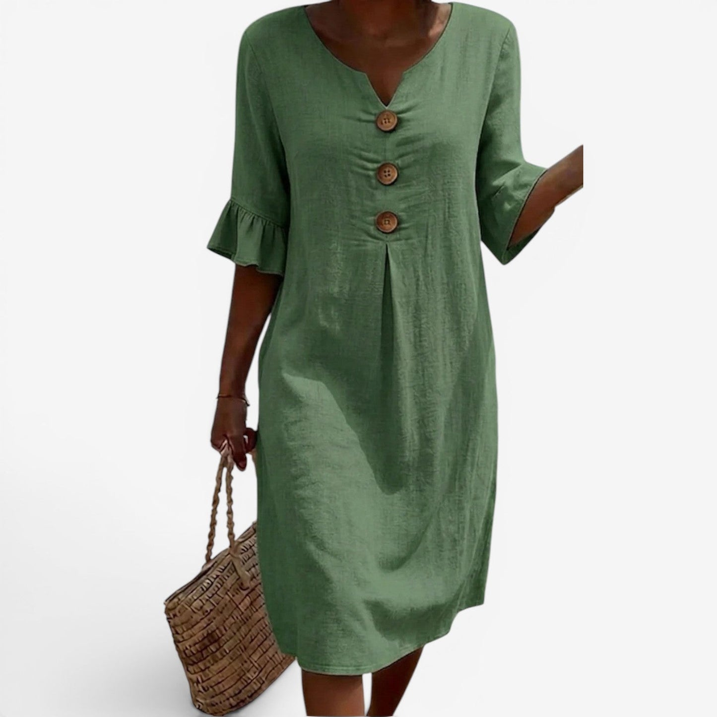 Adelaine™ Vestido midi con botones