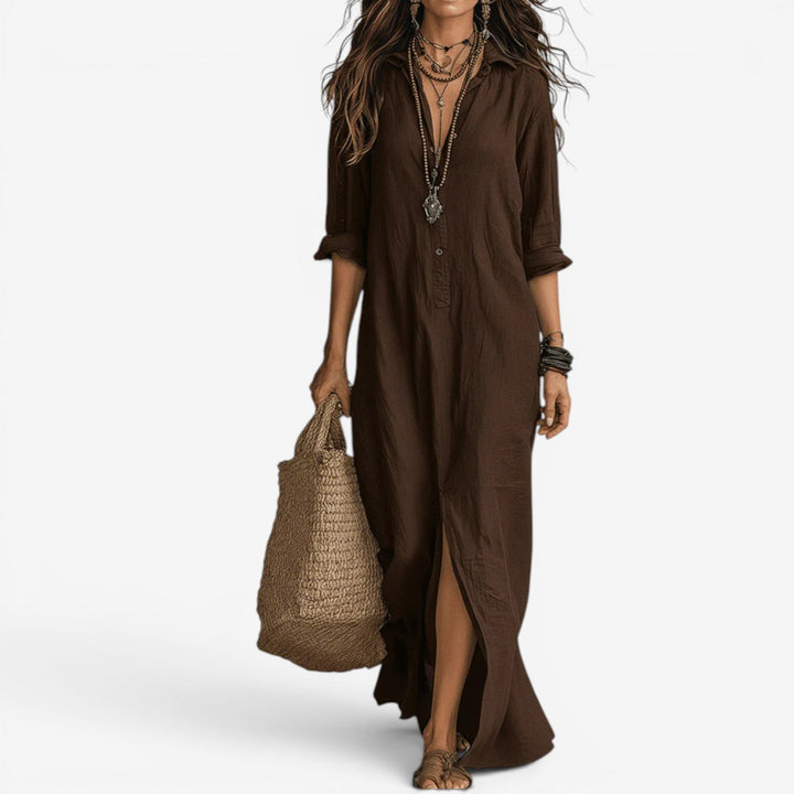 Amor™ Vestido camisero largo