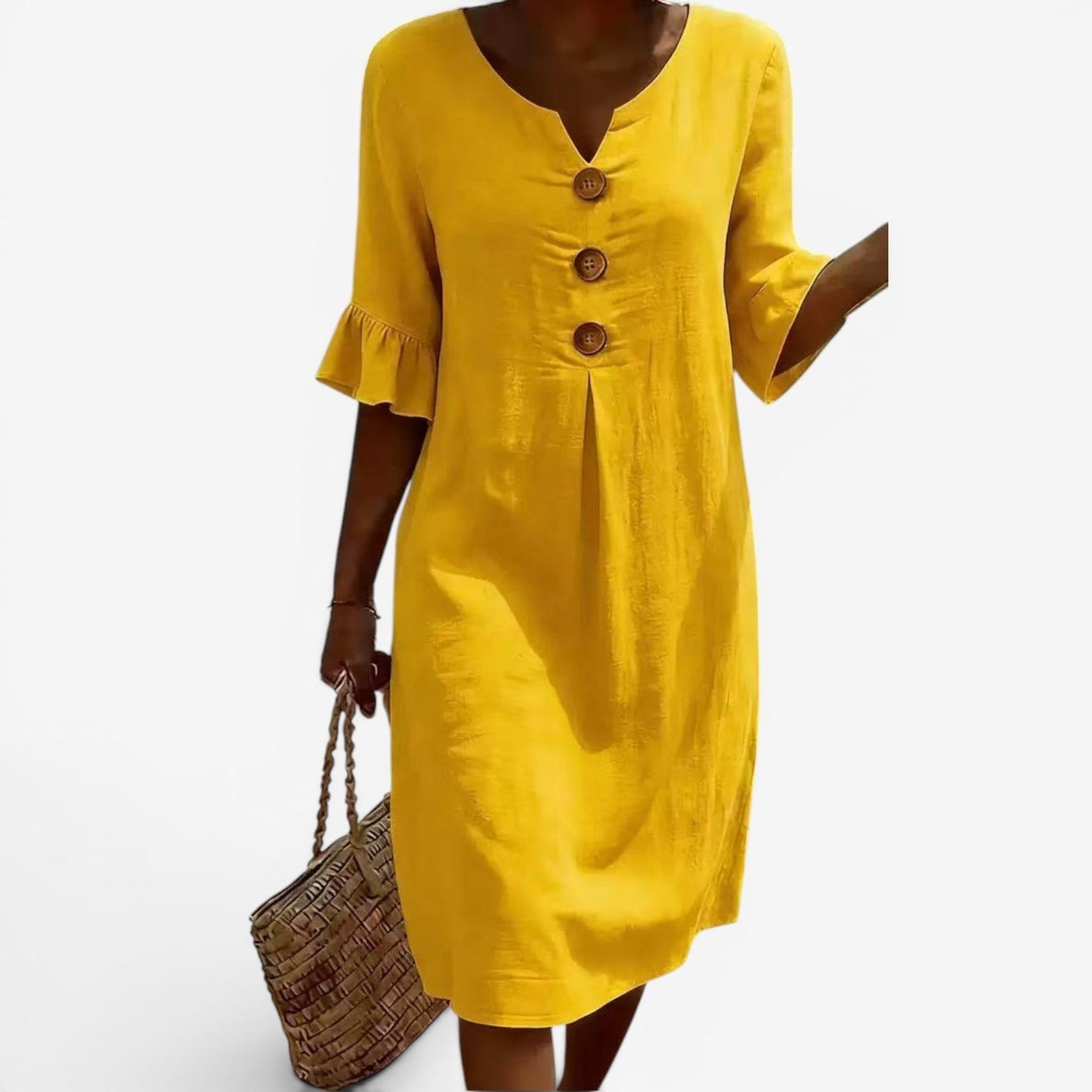 Adelaine™ Vestido midi con botones