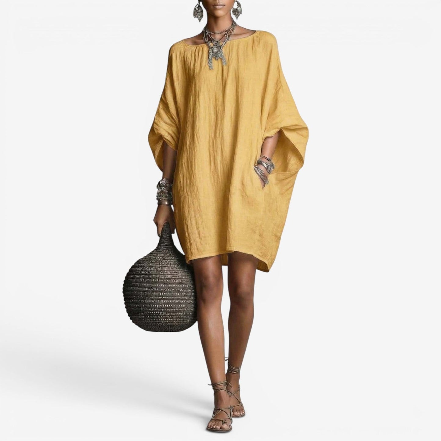 Annisa™ Vestido de túnica acampanado