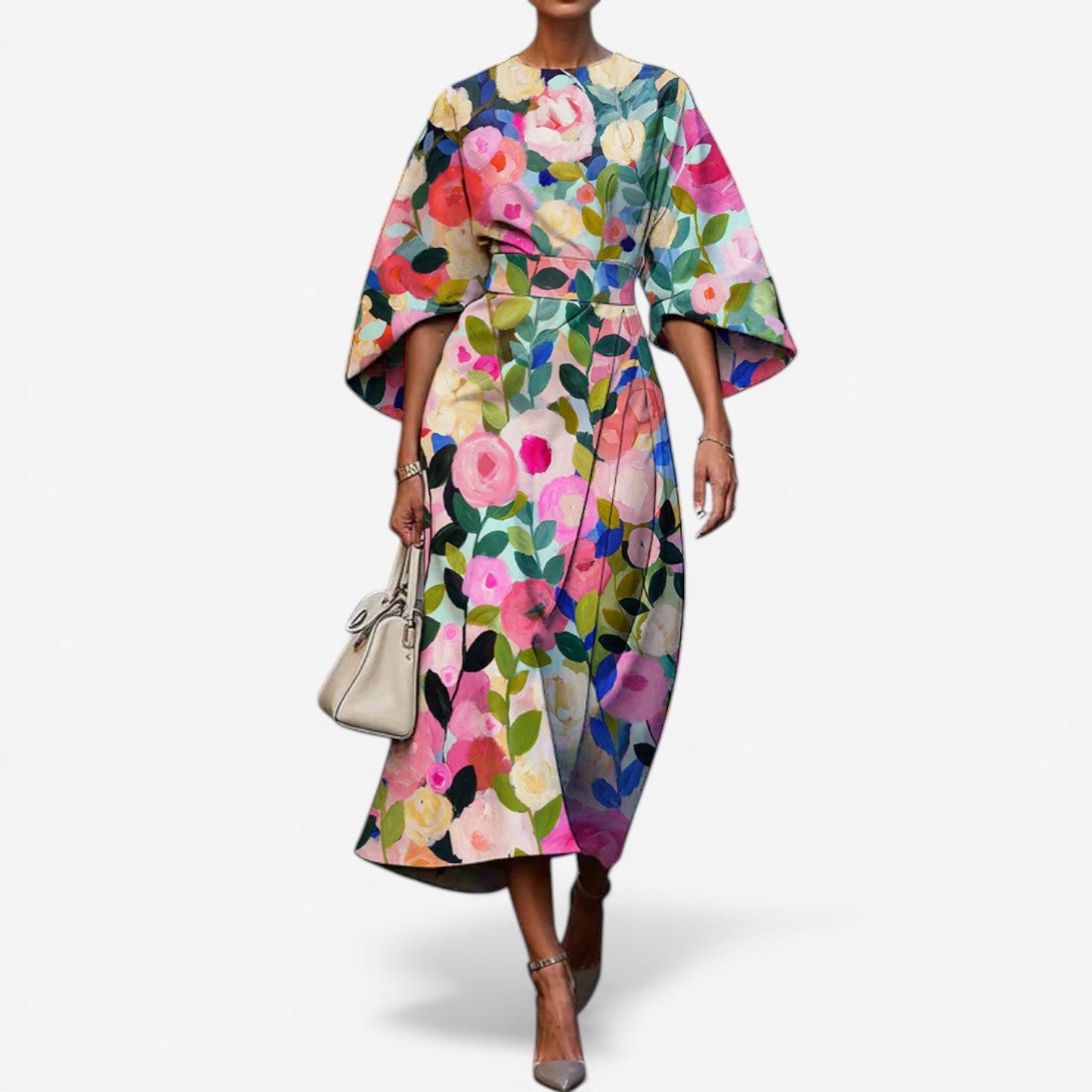 Zaquia™ Vestido midi estampado