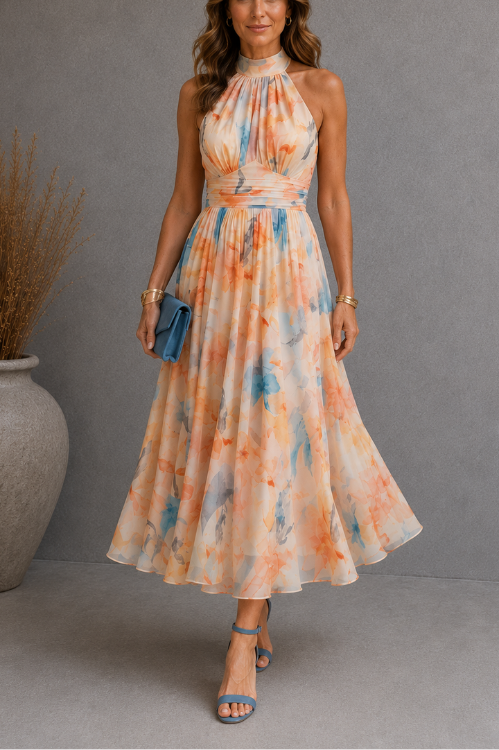 Lucía™ | Vestido midi halter
