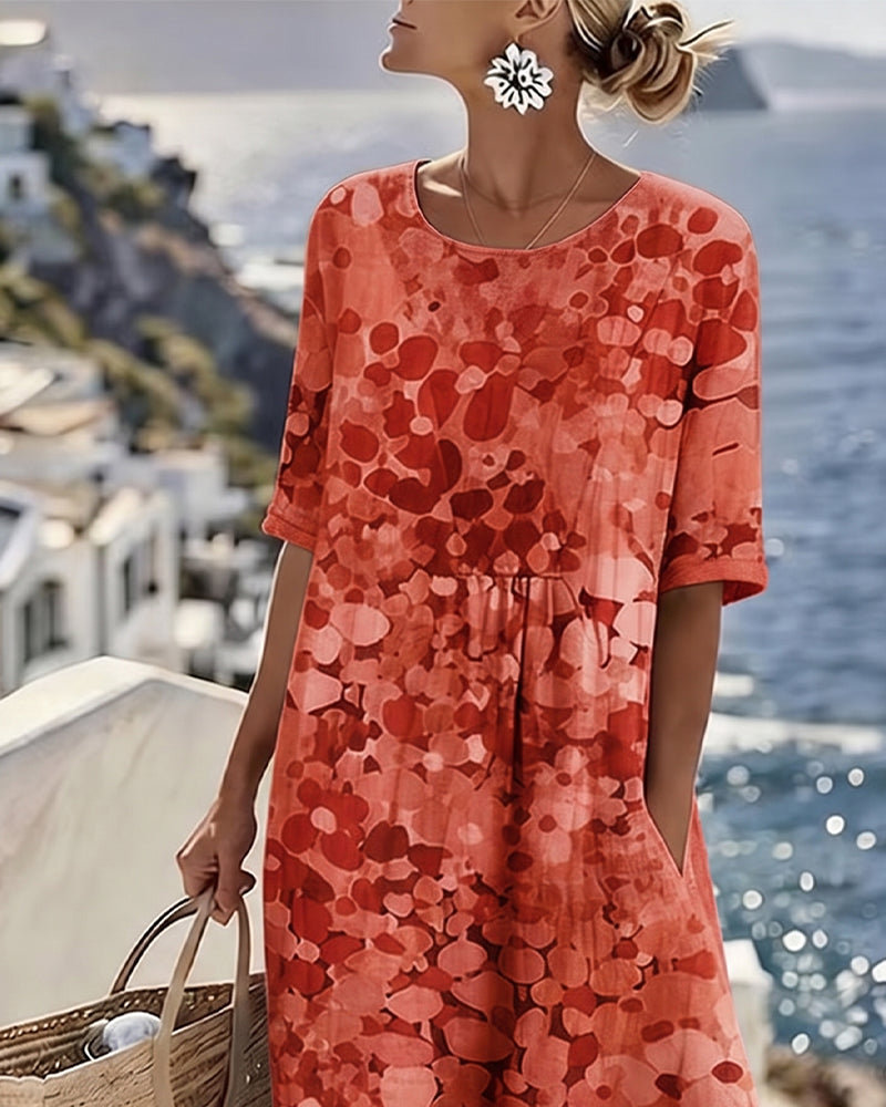 Martina | Vestido estampado holgado